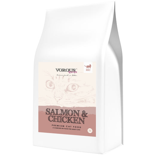 20% OFF: Vorous Recipe Super Premium Salmon & Chicken Adult Dry Cat Food