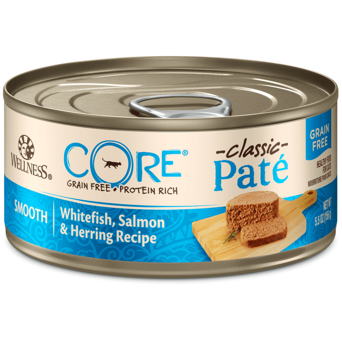 20% OFF: Wellness CORE Grain Free Pâté Whitefish, Salmon & Herring Recipe Wet Cat Food