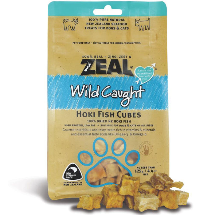 Zeal Wild Caught NZ Hoki Fish Cubes For Dogs & Cats